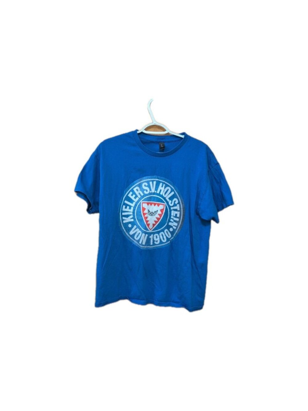 Gildan Shirt Mens L Blue Short Sleeve Holstein Kiel Soccer Football Club Graphic